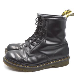 Dr.Martens Patent Leather Lace Up Black Docs Boots Size 10